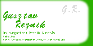gusztav reznik business card